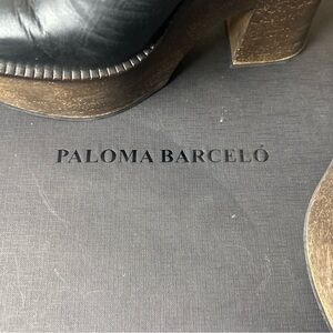 Paloma Barcelo Black Fur-Lined Mules